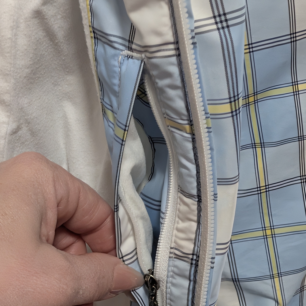 Eddie Bauer Light Blue Plaid Jacket - Picture 7 of 7